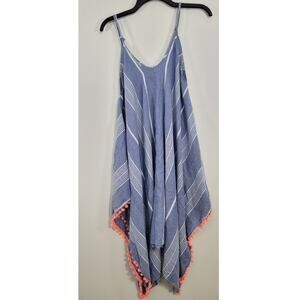 GOA Beachwear By Japna Womens Medium Boho Hippie Beachy Pom Pom Hem Dress